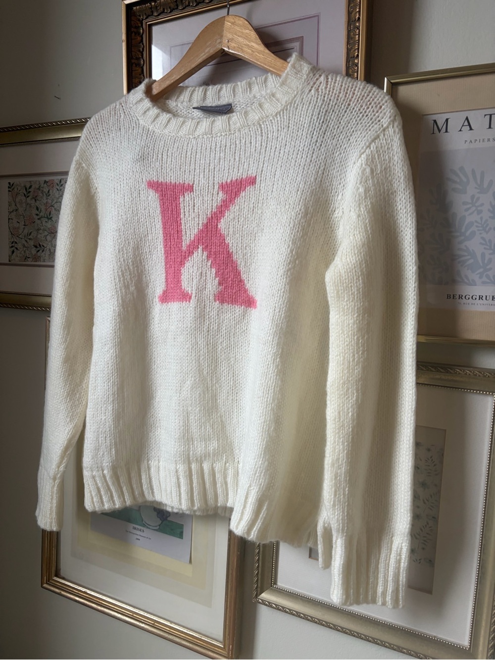 Wood Ships K Initial Crew Neck Sweater Small - Picture 4 of 8